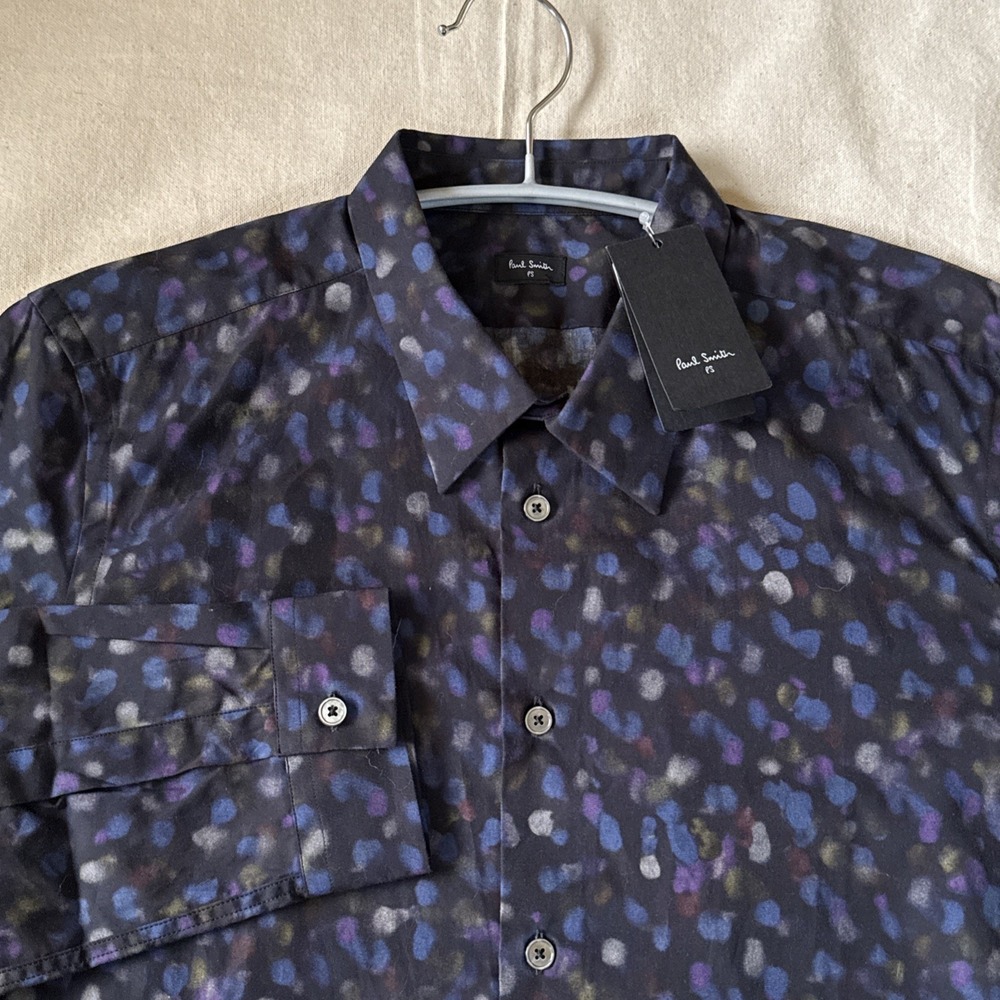 PS Paul Smith Shirt Mens Sz L Slim Abstract Pattern Button Up Long Sleeve NWT